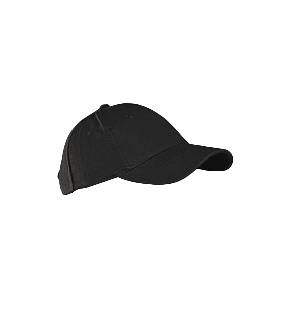 CZAPKA 6P BAWEŁNA BK