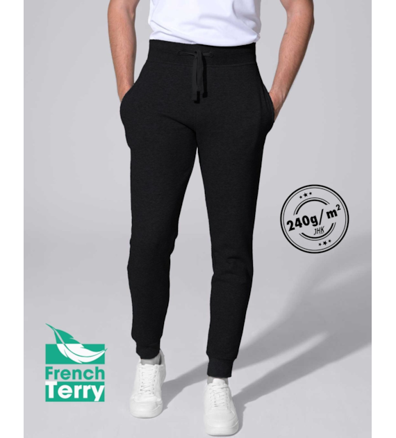 SW PANTS CUFF FRENCH TERRY 240 BK L