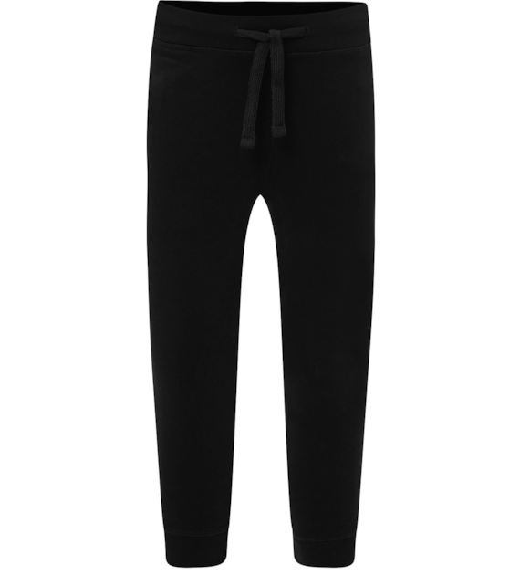 SWPANTSK240 KID PANTS CUFF FRENCH TERRY BK 1-2