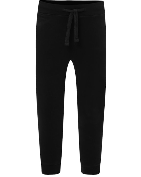 SWPANTSK240 KID PANTS CUFF FRENCH TERRY BK 1-2